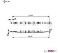 BOSCH 1 987 477 391 Hand brake cable