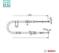 BOSCH 1 987 477 614 Hand brake cable