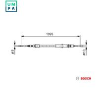 BOSCH 1 987 477 660 Handbrake cable