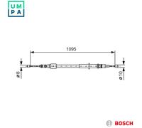BOSCH 1 987 477 660 Handbrake cable