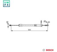 BOSCH 1 987 477 847 Handbrake cable