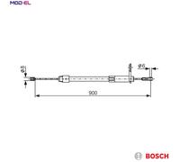 CABLE PULL PARKING BRAKE 1 987 477 847 FOR MERCEDES-BENZ C-CLASS/Sportscoupe CLK