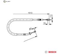 BOSCH 1 987 477 852 Handbrake cable