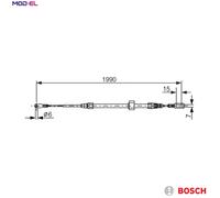 BOSCH 1 987 477 854 Handbrake cable