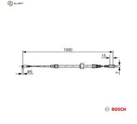 BOSCH 1 987 477 854 Handbrake cable