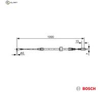 BOSCH 1 987 477 854 Handbrake cable