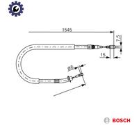 CABLE PULL PARKING BRAKE 1 987 477 857 FOR MERCEDES-BENZ SPRINTER/3-t/Bus/46-t