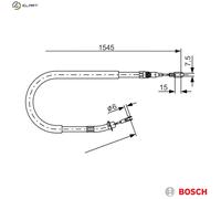 CABLE PULL PARKING BRAKE 1 987 477 857 FOR MERCEDES-BENZ SPRINTER/3-t/Bus/46-t