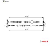 BOSCH 1 987 477 935 Handbrake cable