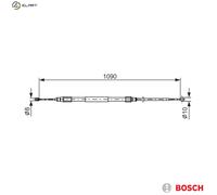 Bosch Handbrake Cable 1 987 477 949 – for BMW Z4 E85/E86 N46B20 2.0L