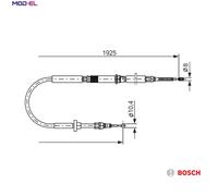 Fits BOSCH UKADY HAMULCOWE 1 987 477 959 BRAKE CABLE