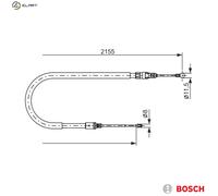 CABLE PULL PARKING BRAKE 1 987 477 994 FOR PEUGEOT 407/SW/Van 4HP /4HT 2.2L 4cyl