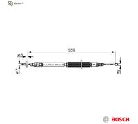 BOSCH 1 987 482 001 Hand brake cable