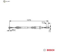 BOSCH Cable Pull, Parking Brake 1 987 482 002 FOR Ducato Boxer