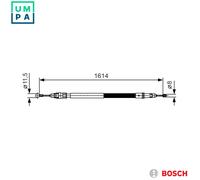 CABLE PARKING BRAKE 1 987 482 007 FOR PEUGEOT EXPERT/Platform/Chassis/TEPEE 1.6L