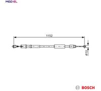 CABLE PULL PARKING BRAKE 1 987 482 025 FOR MERCEDES-BENZ VIANO V-CLASS VITO 2.1L