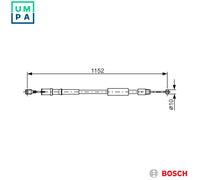 BOSCH 1 987 482 025 Handbrake cable