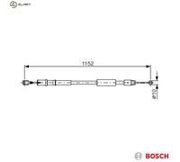 BOSCH 1 987 482 025 Handbrake cable