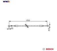 BOSCH 1 987 482 029 Handbrake cable