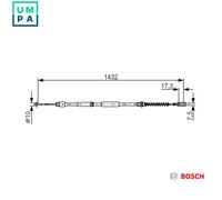 BOSCH 1 987 482 034 Handbrake cable
