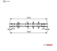 BOSCH 1 987 482 054 Handbrake cable