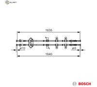 BOSCH 1 987 482 054 Handbrake cable