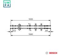 BOSCH 1 987 482 054 Handbrake cable