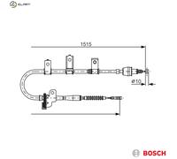 BOSCH 1 987 482 097 Hand brake cable