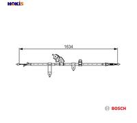 BOSCH 1 987 482 222 Handbrake cable