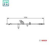 BOSCH 1 987 482 222 Handbrake cable