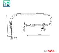 BOSCH 1 987 482 228 Handbrake cable