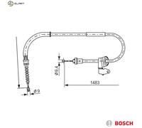 CABLE PULL PARKING BRAKE 1 987 482 228 FOR MINI CLUBMAN N12 B14 A 1.4L 4cyl