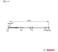 Bosch Handbrake Cable 1 987 482 293 for Opel Vauxhall Chevrolet 2.4L 4cyl