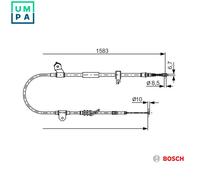 CABLE PULL PARKING BRAKE 1 987 482 296 FOR TOYOTA MR/III MR2 1ZZ-FE 1.8L 4cyl
