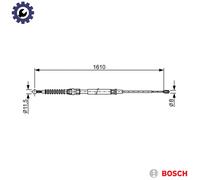 CABLE PULL PARKING BRAKE 1 987 482 326 FOR VW GOLF/TOURAN BSX 2.0L CDGA 1.4L