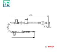 BOSCH 1 987 482 361 Hand brake cable