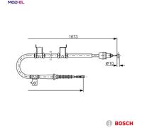 CABLE PULL PARKING BRAKE 1 987 482 361 FOR KIA CEE'D/PRO/SW/Hatchback 1.4L 4cyl