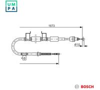 CABLE PULL PARKING BRAKE 1 987 482 362 FOR KIA CEE'D/PRO/SW/Hatchback 1.4L 4cyl