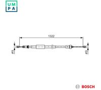 BOSCH 1 987 482 385 Hand brake cable
