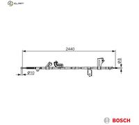 CABLE PULL PARKING BRAKE 1 987 482 425 FOR NISSAN NP300/FRONTIER/NAVARA 2.5L