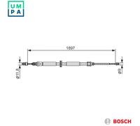 CABLE PULL PARKING BRAKE 1 987 482 433 FOR RENAULT H4J 700 1.4L K9K832 1.5L 4cyl