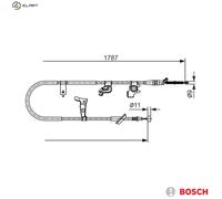 CABLE PULL PARKING BRAKE 1 987 482 435 FOR SUZUKI SX4/CLASSIC/MONOCAB FIAT