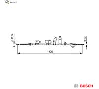 BOSCH 1 987 482 438 Handbrake cable