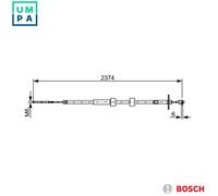 BOSCH 1 987 482 499 Hand brake cable
