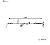 Handbrake cable 1 987 482 512 BOSCH for TOYOTA YARIS/VITZ