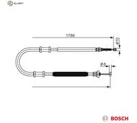 CABLE PULL PARKING BRAKE 1 987 482 590 FOR FIAT DOBLO/MPV/MONOCAB/Box/Body/MPV