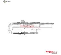 METZGER 10.409 Handbrake cable