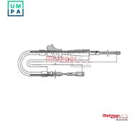 METZGER 10.409 Handbrake cable
