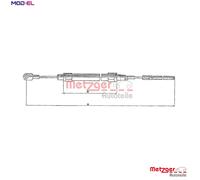 Handbrake cable Left Rear Disc Brake 10.4131 METZGER for BMW 3 3 Coupe 3 Touring