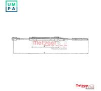 Handbrake cable Left Rear Disc Brake 10.4131 METZGER for BMW 3 3 Coupe 3 Touring